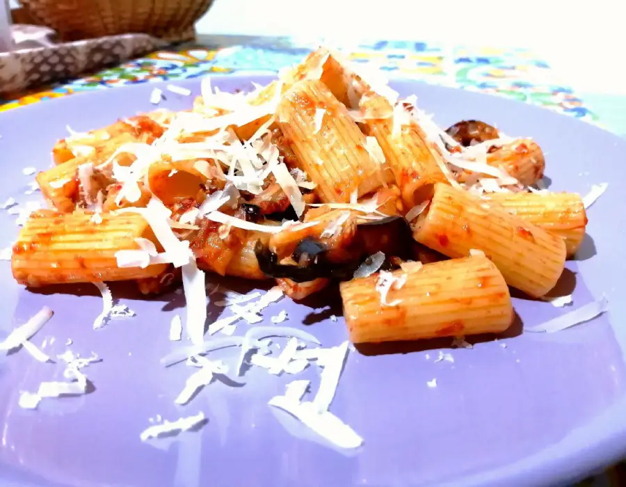 rigatoni alla norma home restaurant chez Patty